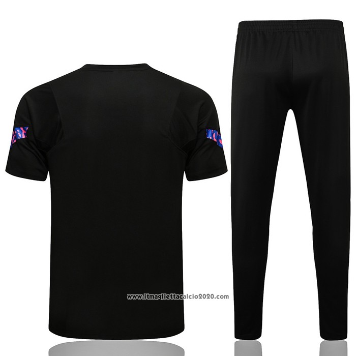 Tuta da Track FC Barcellona Manica Corta 2021 2022 Nero